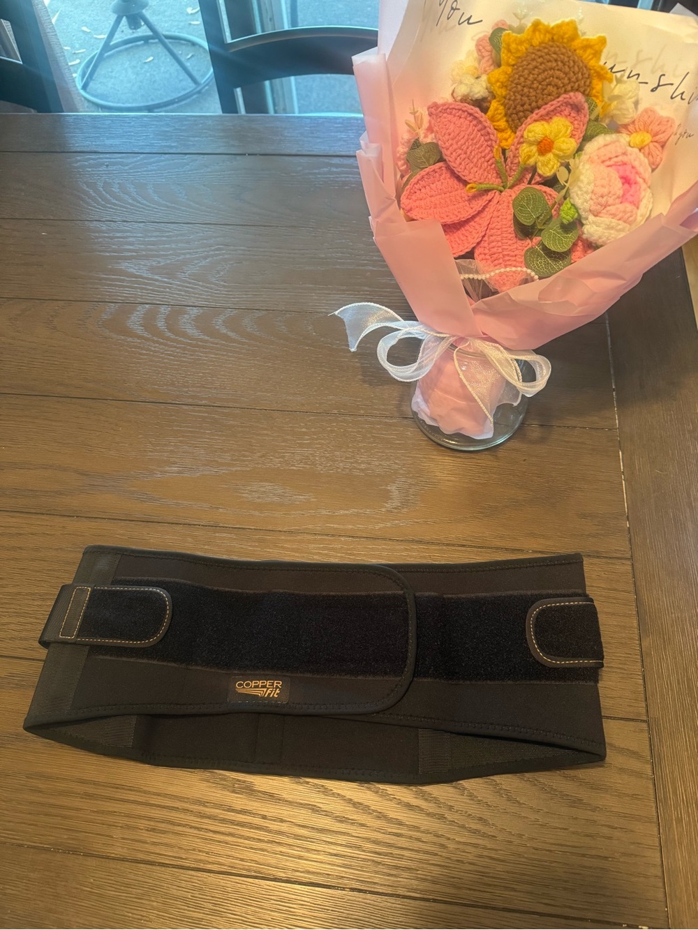 Women's Black Adjustable Back Support Belt